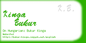 kinga bukur business card